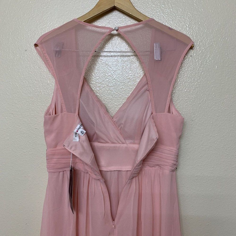 Ever Pretty Evening Gown Beaded Open Back High Waist Size 12 Pink Cut Out - Picture 4 of 10